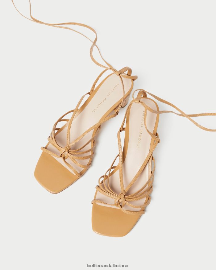 esso Loeffler Randall donne tacco medio allacciato con nodo lola Miele T4022J97 scarpe