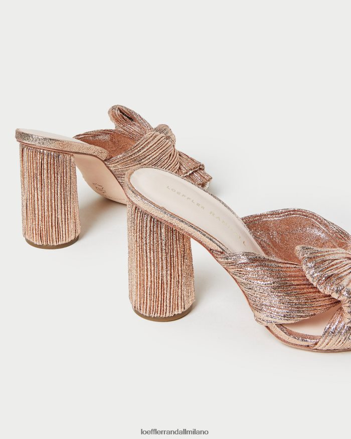 esso Loeffler Randall donne tacco penny con fiocco plissettato duna T4022J76 scarpe