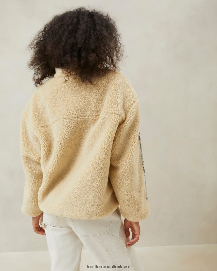 esso Loeffler Randall donne maglione in pile liz crema/floreale T4022J259 vestiti