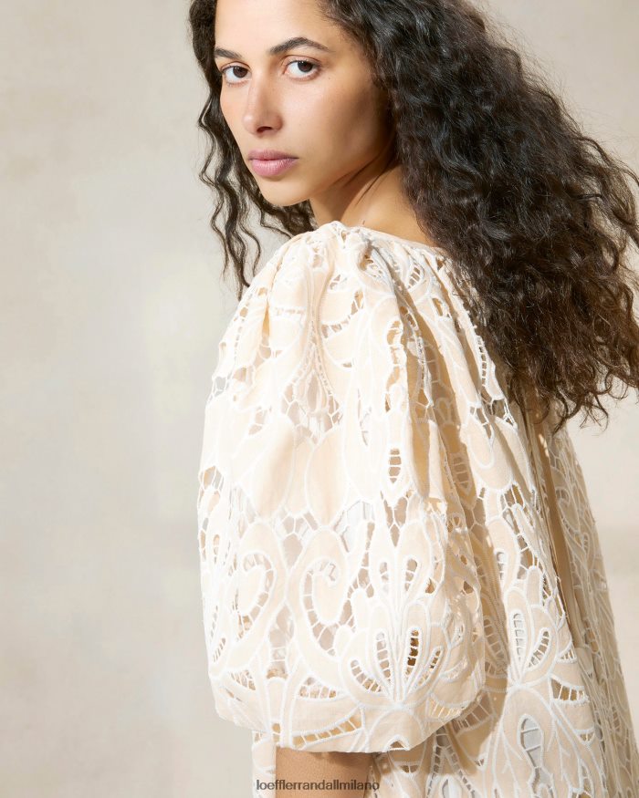 esso Loeffler Randall donne Abito mimi oversize con maniche a sbuffo abbronzatura T4022J176 vestiti