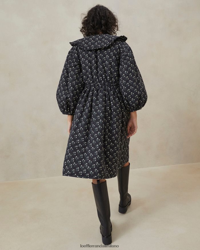 esso Loeffler Randall donne abito cappotto nari floreale diciotto nero T4022J179 vestiti