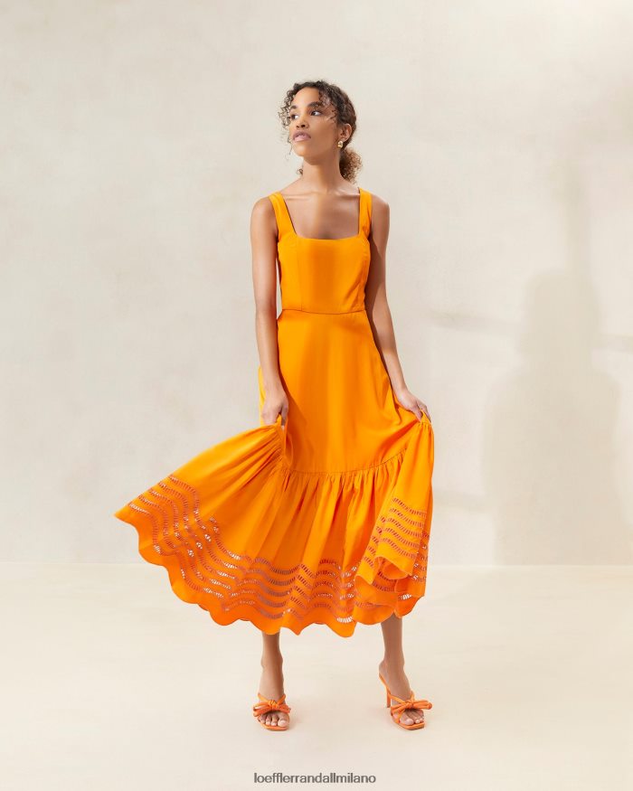 esso Loeffler Randall donne abito midi ricamato Carine calendula T4022J196 vestiti