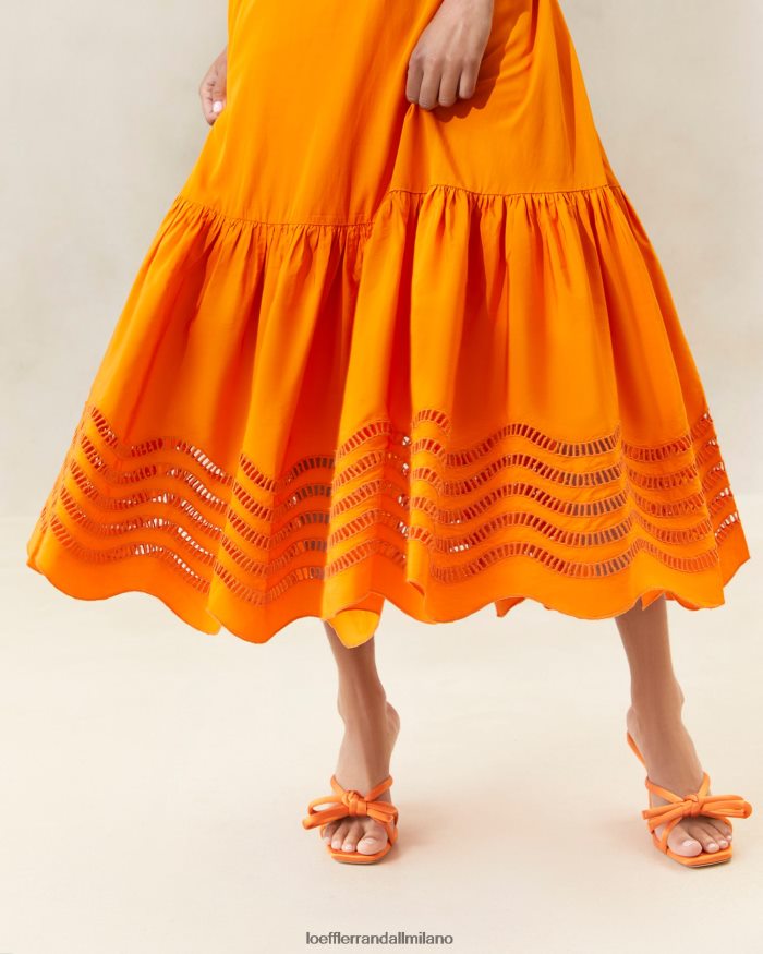 esso Loeffler Randall donne abito midi ricamato Carine calendula T4022J196 vestiti